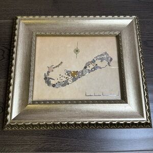 Vintage Mixed Media Watch Parts Art Bermuda Framed Mechanical Clockwork Collage